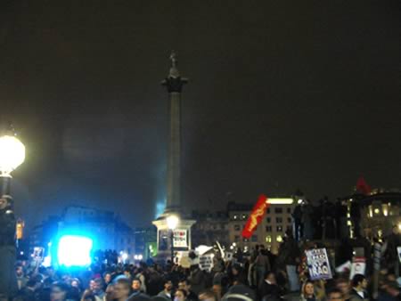 Shave the Bush - protest in Trafalgar Square